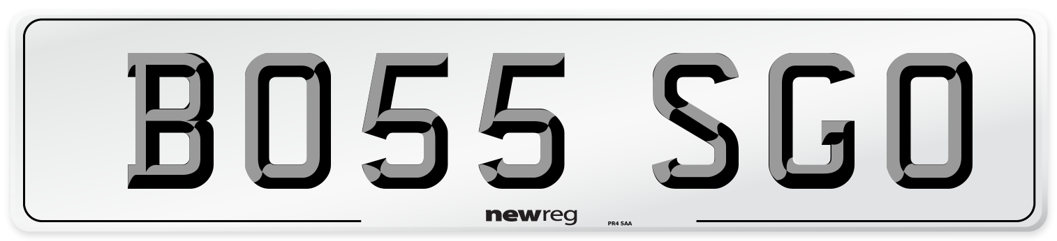 BO55 SGO Number Plate from New Reg
